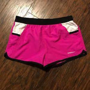 Women’s Speedo Size 16 Athletic Pink Shorts LN